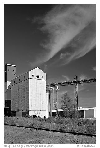 Silo. Louisiana, USA (black and white)