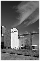 Silo. Louisiana, USA (black and white)