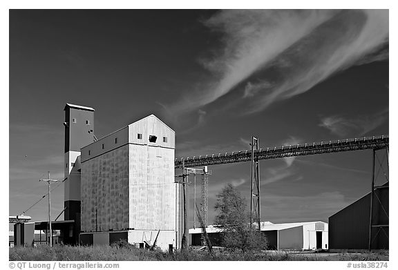 Silos. Louisiana, USA (black and white)