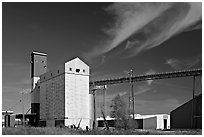 Silos. Louisiana, USA (black and white)