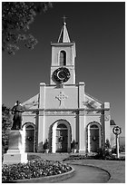 The church Saint-Martin-de-Tours, Saint Martinville. Louisiana, USA (black and white)