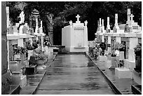 Tombs in Saint Louis cemetery. New Orleans, Louisiana, USA ( black and white)