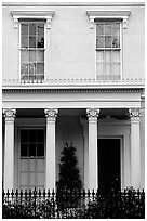 Facade in Southern style, Garden Distric. New Orleans, Louisiana, USA ( black and white)