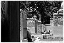 Tombs in Saint Louis cemetery. New Orleans, Louisiana, USA (black and white)