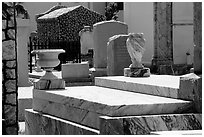 Tombs in Saint Louis cemetery. New Orleans, Louisiana, USA (black and white)