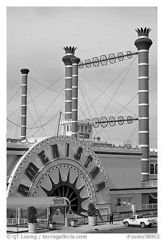 Ameristar casino riverboat. Vicksburg, Mississippi, USA (black and white)