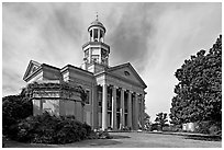 Historic courthouse. Vicksburg, Mississippi, USA ( black and white)
