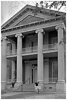 Magnolia Hall. Natchez, Mississippi, USA (black and white)