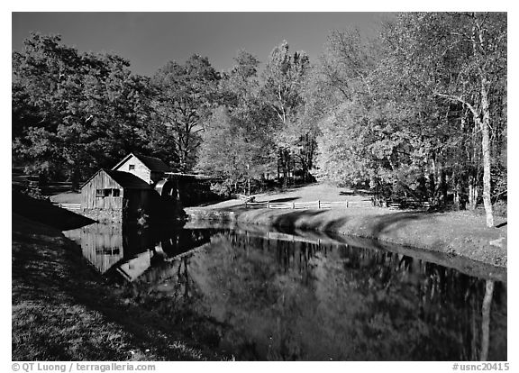 Mabry Mill, Blue Ridge Parkway. Virginia, USA (black and white)