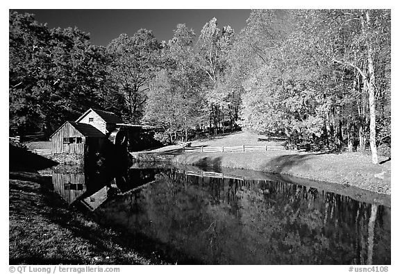 Mabry Mill, Blue Ridge Parkway. Virginia, USA (black and white)