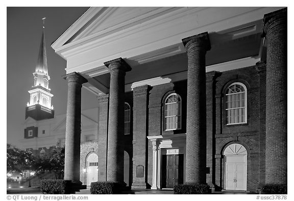 First Baptist Church, where the Confederacy was announced. Columbia, South Carolina, USA (black and white)