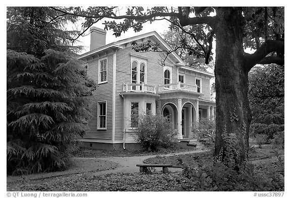 Childhood home of Woodrow Wilson. Columbia, South Carolina, USA (black and white)