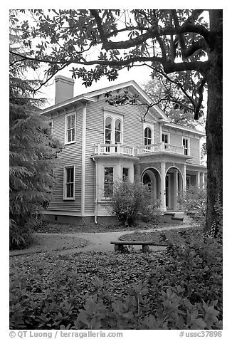 Boyhood home of president Wilson. Columbia, South Carolina, USA (black and white)