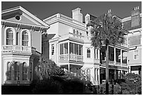 Antebellum architecture. Charleston, South Carolina, USA (black and white)