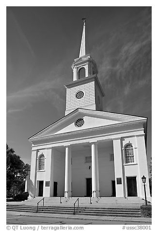 Baptist Church. Beaufort, South Carolina, USA (black and white)