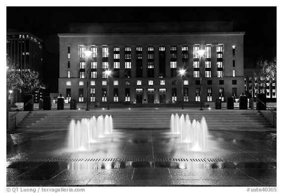 Courthouse and city hall by night. Nashville, Tennessee, USA