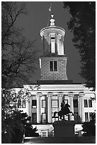 Tennessee Capitol by night. Nashville, Tennessee, USA ( black and white)