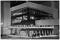 Tennessee Performing Arts Center at night. Nashville, Tennessee, USA (black and white)