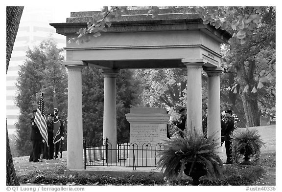 Memorial in gardens of state capitol. Nashville, Tennessee, USA