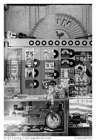 Vinyl records on display, Sun record company. Nashville, Tennessee, USA
