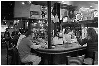 Inside a Beale Street bar. Memphis, Tennessee, USA (black and white)