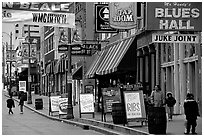 Beale street, Memphis. Memphis, Tennessee, USA ( black and white)