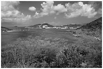 Crown Bay. Saint Thomas, US Virgin Islands ( black and white)