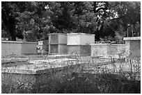 Cemetary, Charlotte Amalie. Saint Thomas, US Virgin Islands ( black and white)