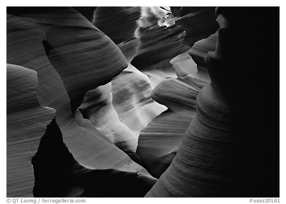 Lower Antelope Canyon. Arizona, USA (black and white)