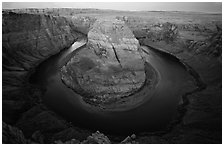 Horseshoe Bend of the Colorado River near Page. USA ( black and white)