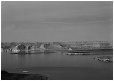 Lake Powell, blue hour. Arizona, USA ( black and white)