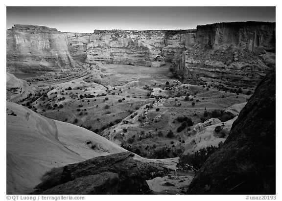 Canyon at dusk. Canyon de Chelly  National Monument, Arizona, USA