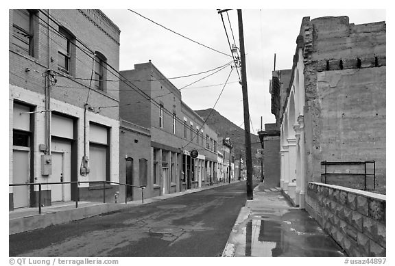 Downtown Clifton. Arizona, USA (black and white)