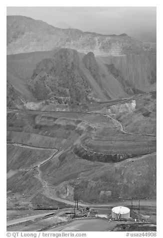 Morenci mine. Arizona, USA (black and white)