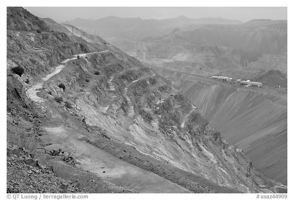 Terraces in open-pit mine, Morenci. Arizona, USA