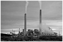 Coal fired power plant, Joseph City. Arizona, USA (black and white)