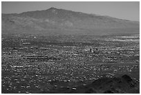 Tucson from Wasson Peak. Tucson, Arizona, USA ( black and white)