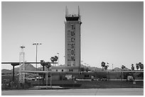 Control tower, Tucson Airport. Tucson, Arizona, USA ( black and white)