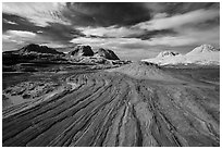 Red swirl, White Pocket. Vermilion Cliffs National Monument, Arizona, USA ( black and white)