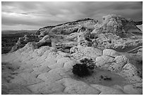 White pocket, evening. Vermilion Cliffs National Monument, Arizona, USA ( black and white)