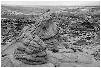 Coyote Buttes South. Vermilion Cliffs National Monument, Arizona, USA ( black and white)