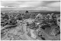 Cottonwood Cove, Coyote Buttes South. Vermilion Cliffs National Monument, Arizona, USA ( black and white)