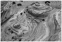 Buttes from above, Coyote Buttes South. Vermilion Cliffs National Monument, Arizona, USA ( black and white)