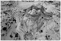 Aerial view of Teepee. Vermilion Cliffs National Monument, Arizona, USA ( black and white)