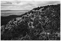 Arizona Strip from Mt. Trumbull range. Grand Canyon-Parashant National Monument, Arizona, USA ( black and white)