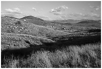 Rolling hills. Agua Fria National Monument, Arizona, USA ( black and white)