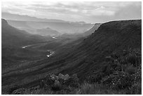 Clearing storm, Agua Fria Canyon. Agua Fria National Monument, Arizona, USA ( black and white)