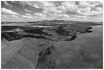 Aerial View, Agua Fria Canyon. Agua Fria National Monument, Arizona, USA ( black and white)