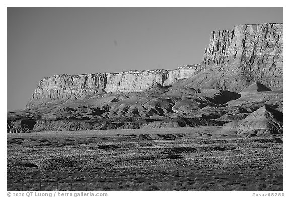 Vermilion Cliffs. Vermilion Cliffs National Monument, Arizona, USA (black and white)