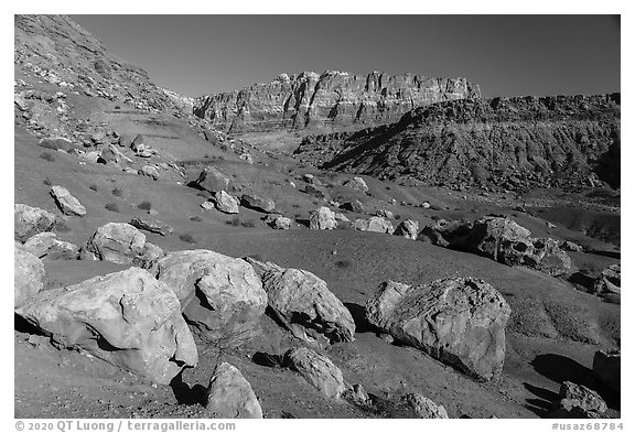 Rocks and cliffs near Cliffs Dwellers. Vermilion Cliffs National Monument, Arizona, USA